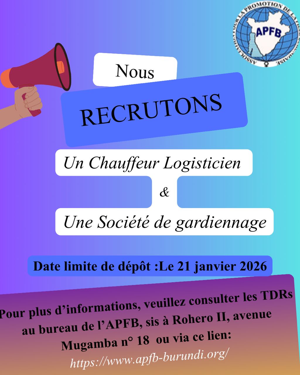 Opportunités de recrutement